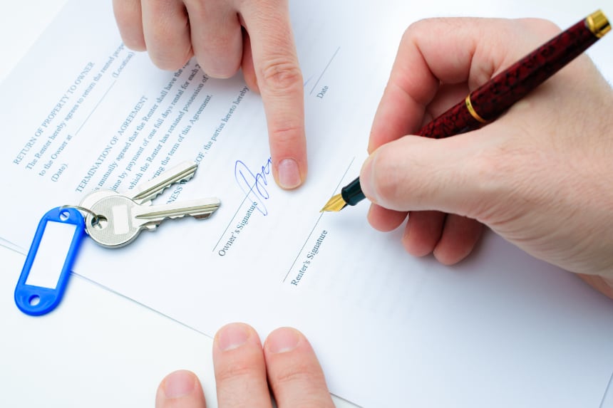 Rental lease agreement.